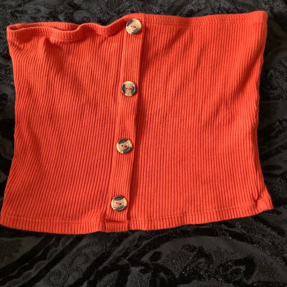 Orange crop top